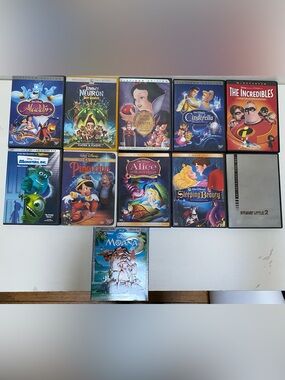 Disney DVD Platinum Edition Collectors Edition plus More..Lot Of 12 EUC